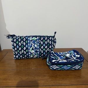 Vera Bradley cosmetic bag and jewelry pouch